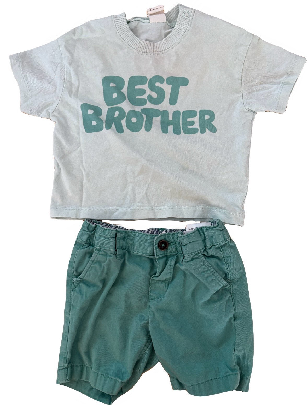 Chandail H&M 6 mois+ pantalon vert 4-6 mois