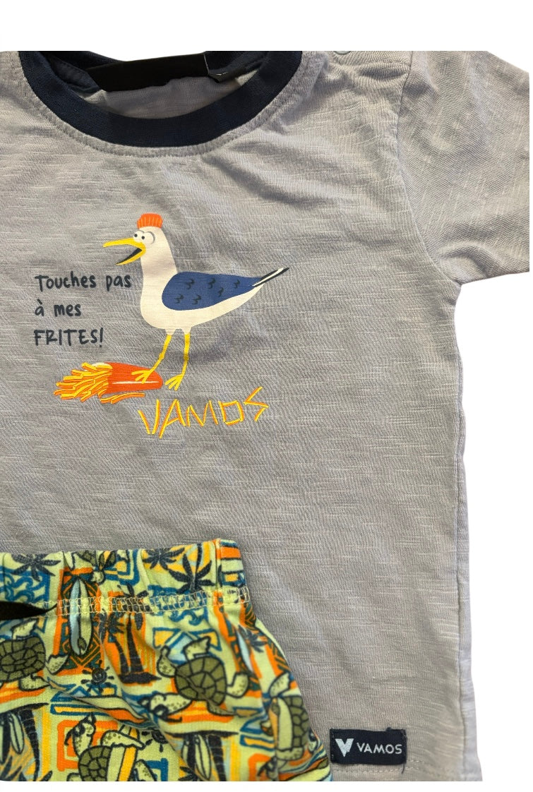 T-shirt VAMOS+ short MONKEY 12 mois