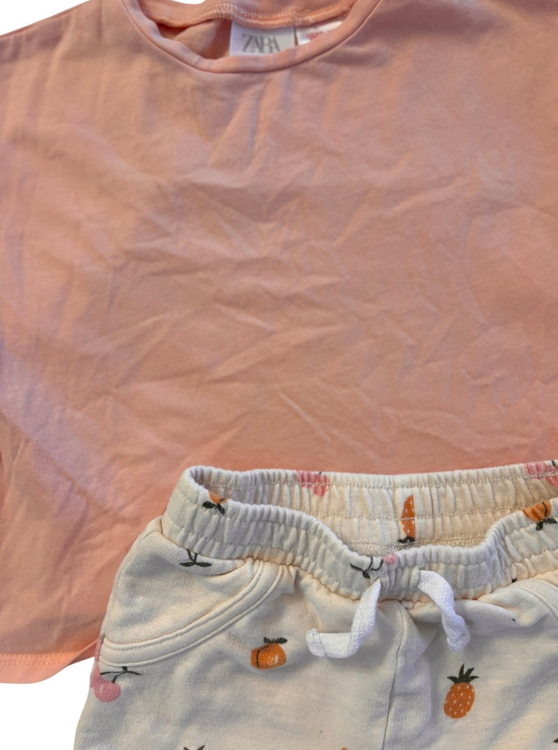 Short PEKKLE+chandail ZARA 12-18 mois