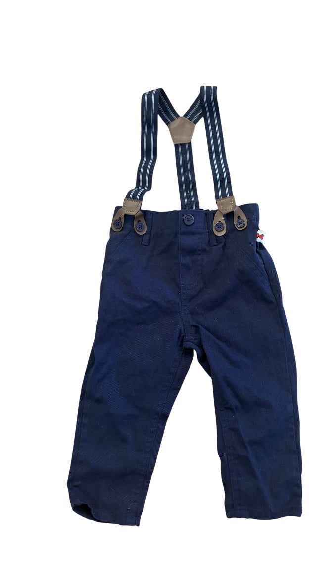 Pantalon salopette+t-shirt vamos 12 mois