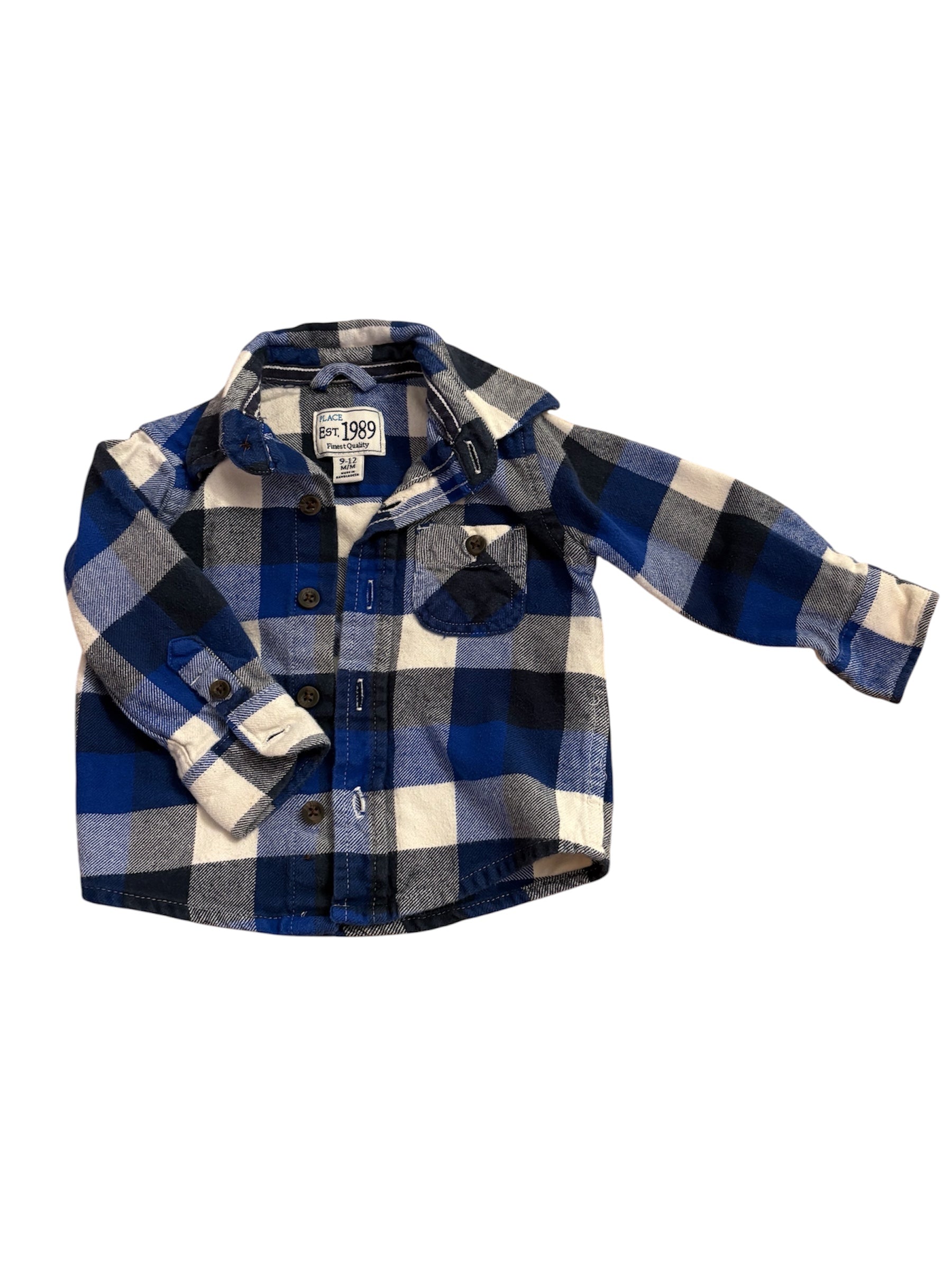 Chemise carreautée 9-12 mois